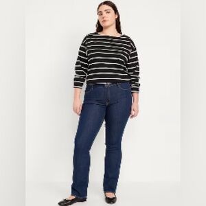 Old Navy Mid Rise Bootcut Jeans Dark Wash